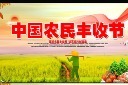 大气中国农民丰收节宣传展板模板