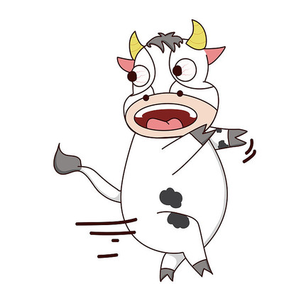 小奶牛表情包模板
