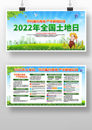 2022年全国土地日宣传周展板