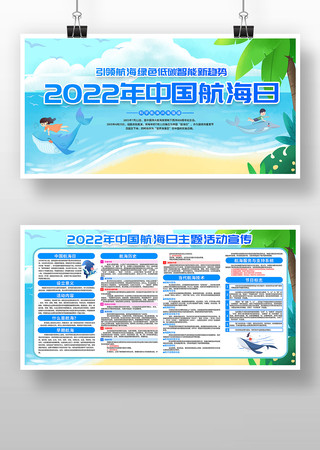 中国航海日展板模板